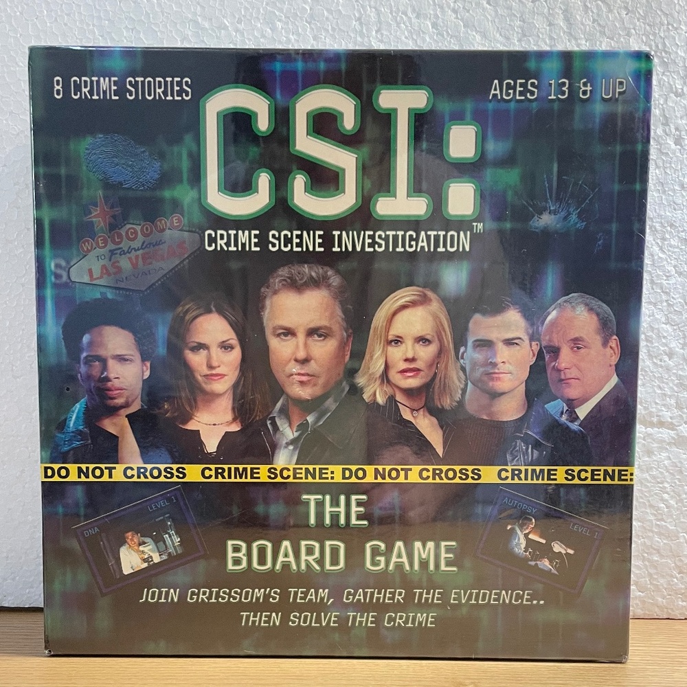 CSI the Board Game Crime Scene Investigation Grissom New Factory Sealed Gift!